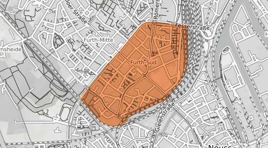 Mietspiegelkarte Neuss Furth S&uuml;d